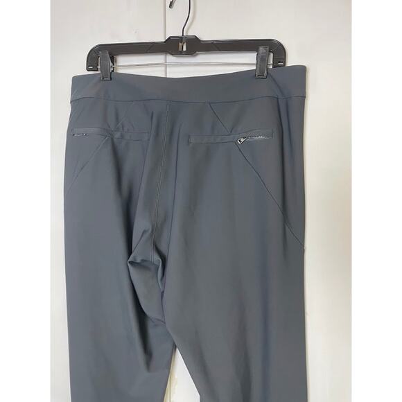 ATHLETA Stellar Flare Trouser Womens 14 Tall Charcoal Gray Fitted Stretch Pants - Picture 7 of 16